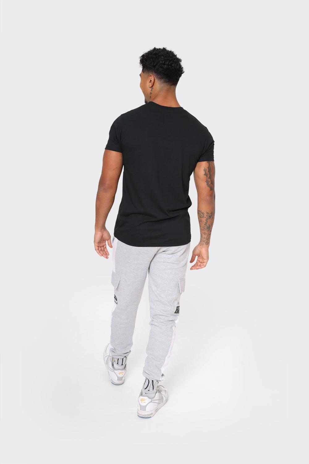 LDN Attitude Embossed Print T-Shirts in Black - London Attitude