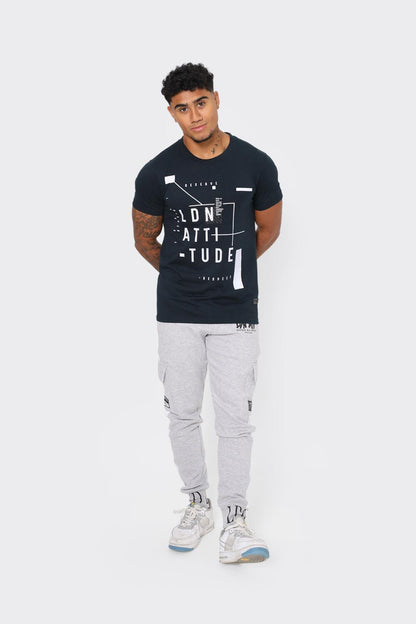 LDN Attitude Graphic T-Shirt in Dark Blue - London Attitude
