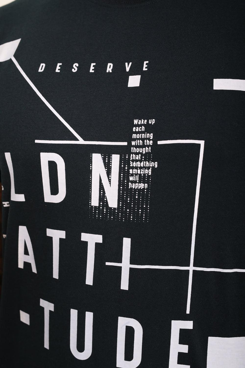 LDN Attitude Graphic T-Shirt in Dark Blue - London Attitude