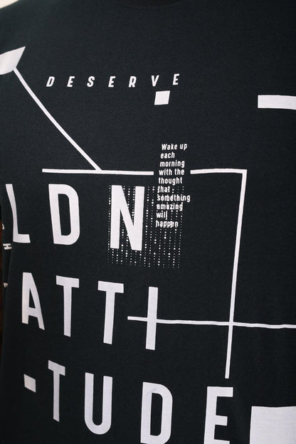 LDN Attitude Graphic T-Shirt in Dark Blue - London Attitude