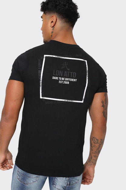 Men's LDN ATTD Black Crew Neck - "Dare to Be Different" Graphic T-Shirt - London Attitude