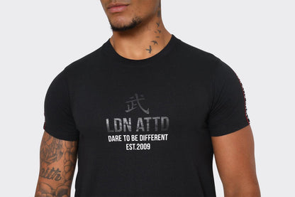 Men's LDN ATTD Black Crew Neck - "Dare to Be Different" Graphic T-Shirt - London Attitude