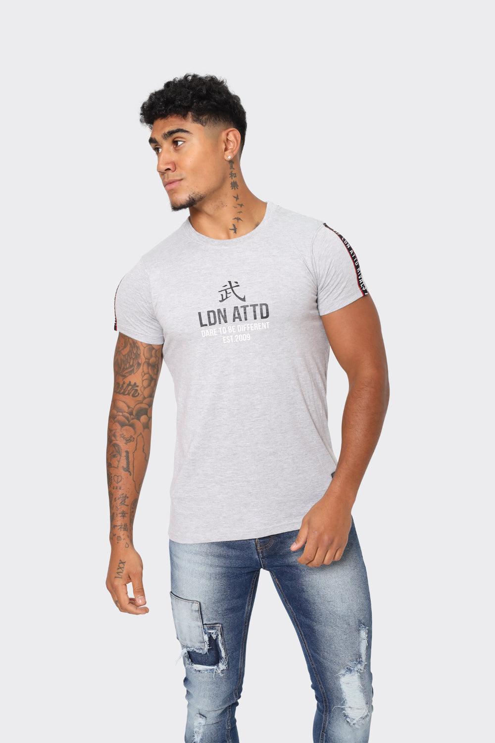 Men's LDN ATTD Grey Crew Neck - "Dare to Be Different" Graphic T-Shirt - London Attitude