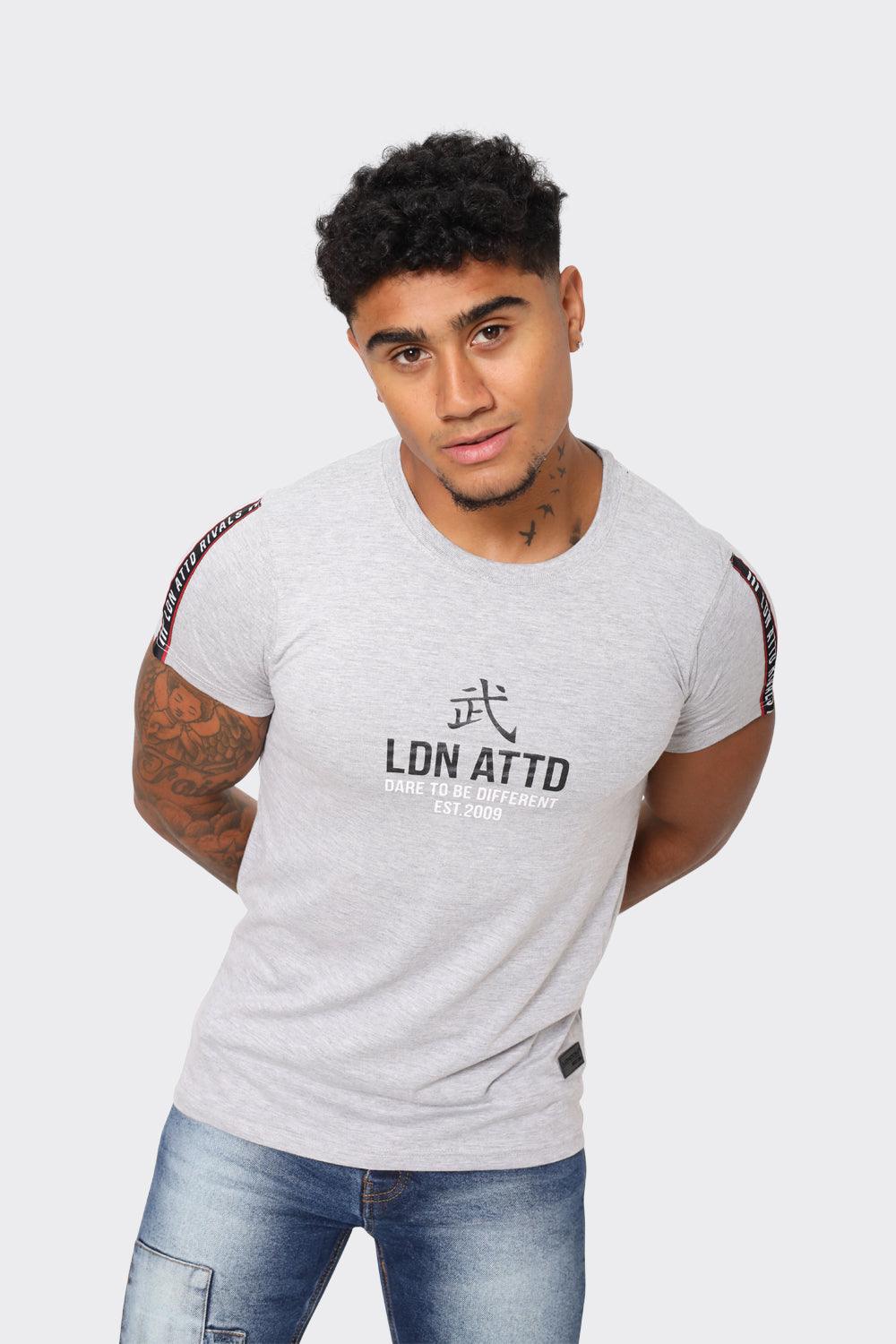 Men's LDN ATTD Grey Crew Neck - "Dare to Be Different" Graphic T-Shirt - London Attitude