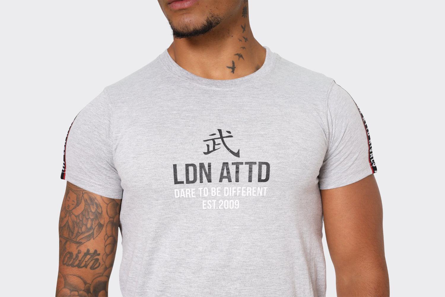 Men's LDN ATTD Grey Crew Neck - "Dare to Be Different" Graphic T-Shirt - London Attitude