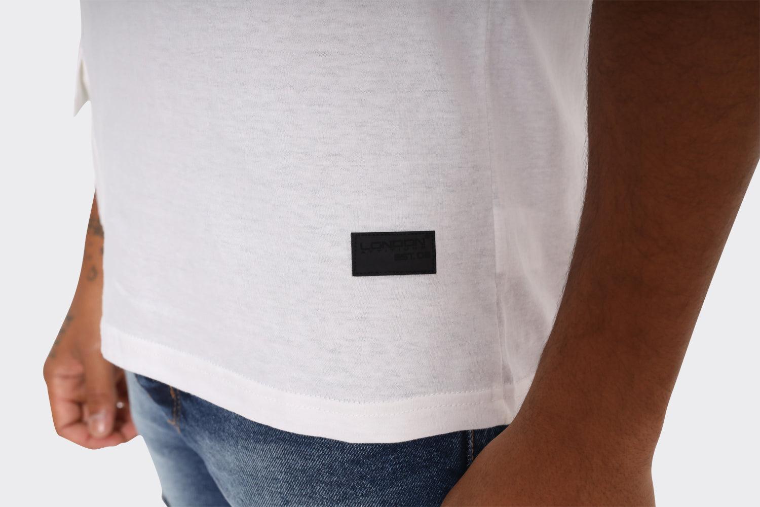 LDN ATTD White T-Shirt with Red Torii Gate Graphic - London Attitude
