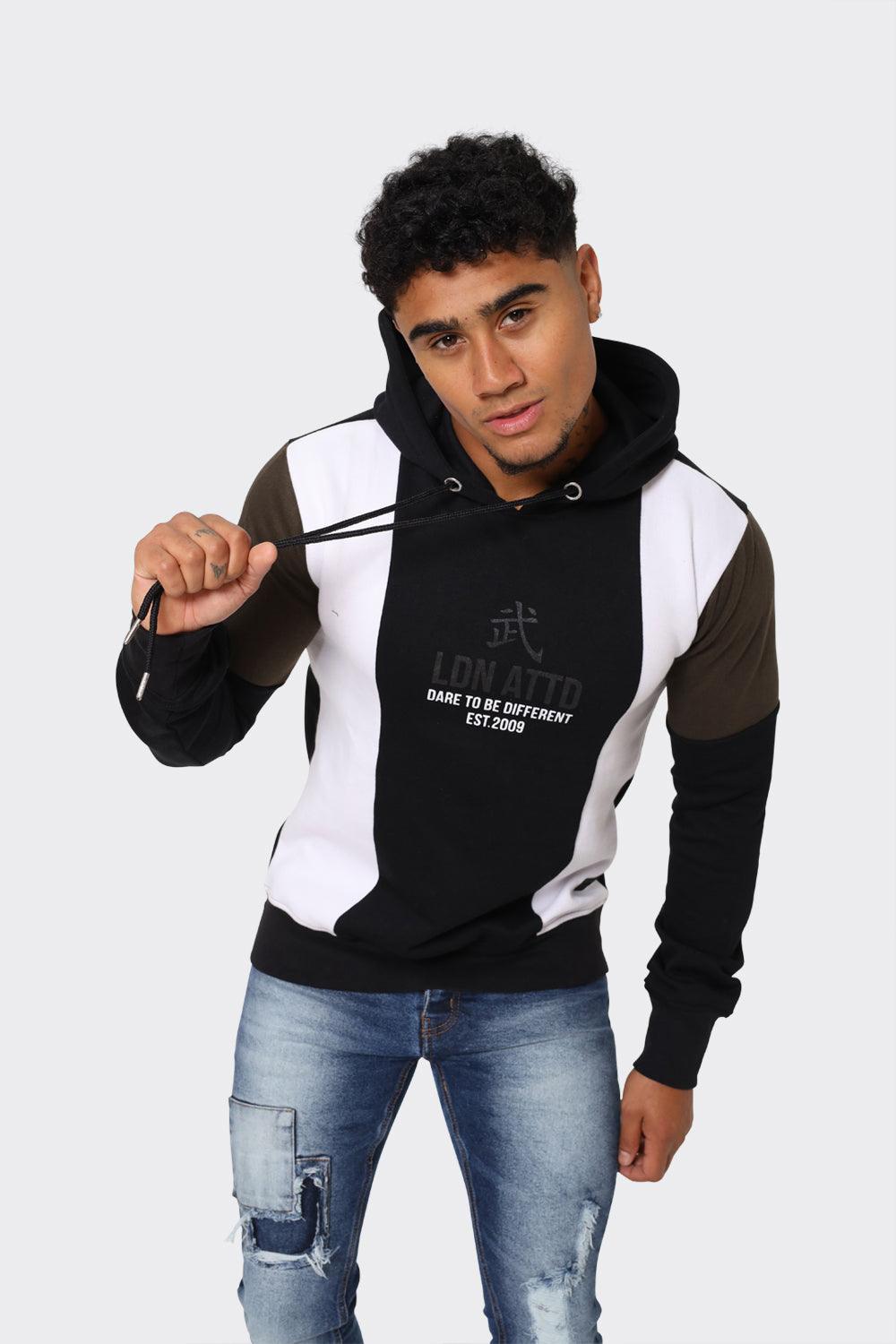 Men's Color block London Attitude  Hoodie – 'Dare to Be Different' Graphic Print - London Attitude