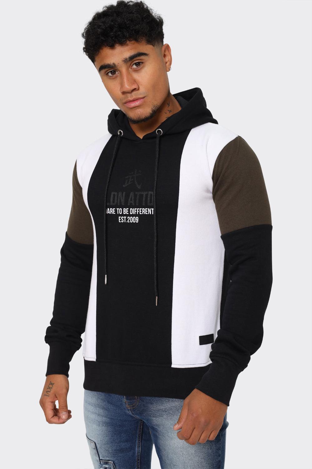 Men's Color block London Attitude  Hoodie – 'Dare to Be Different' Graphic Print - London Attitude