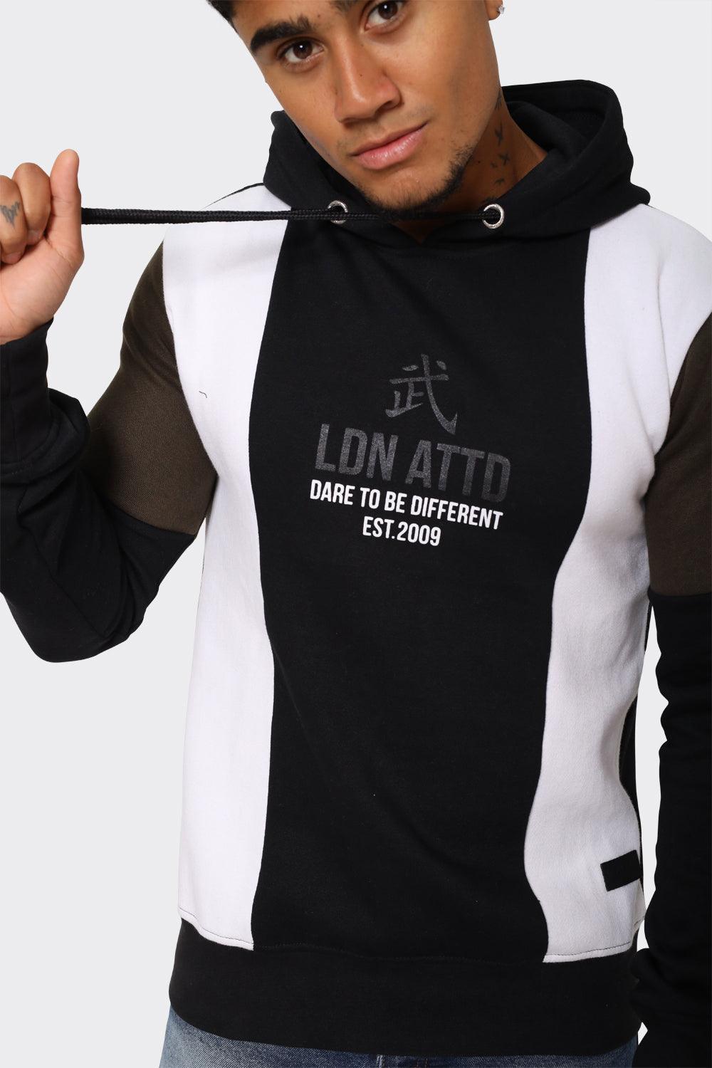 Men's Color block London Attitude  Hoodie – 'Dare to Be Different' Graphic Print - London Attitude