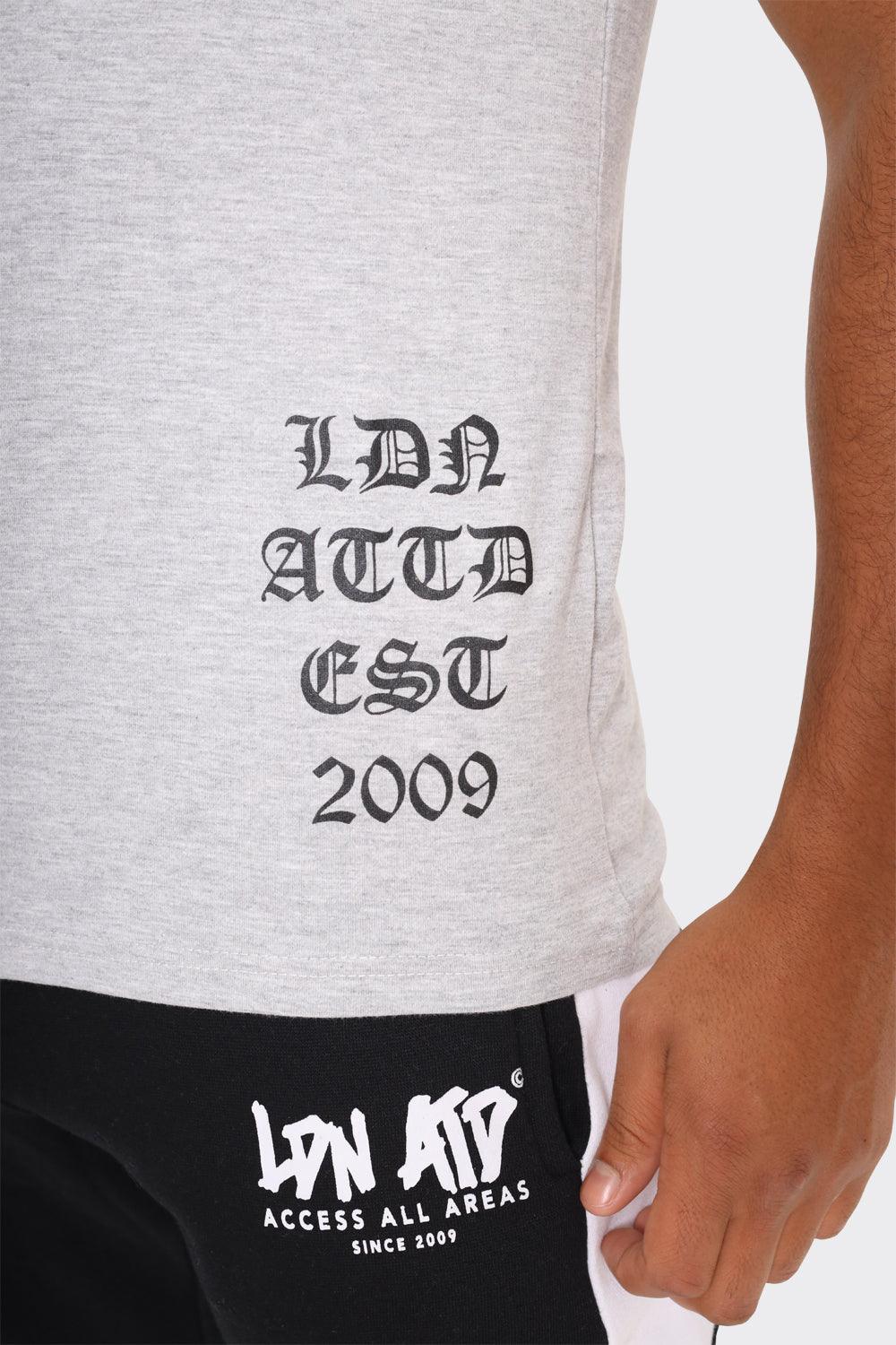 London Attitude 'London Screams with Attitude Tomorrow' Graphic T-Shirt in Grey - London Attitude