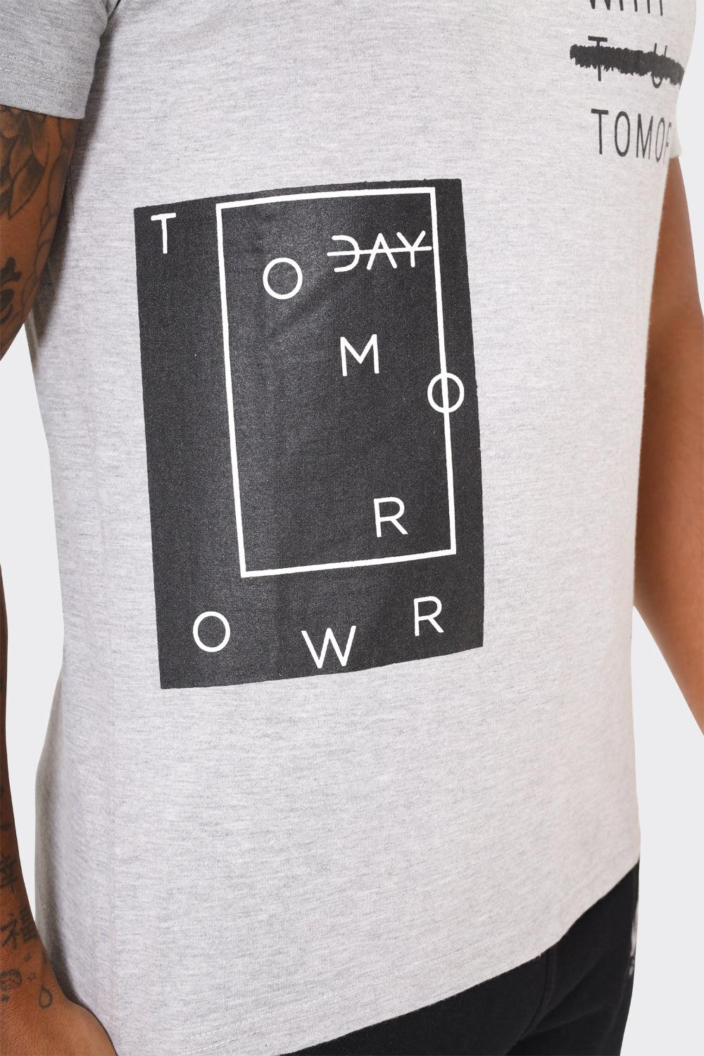 London Attitude 'London Screams with Attitude Tomorrow' Graphic T-Shirt in Grey - London Attitude