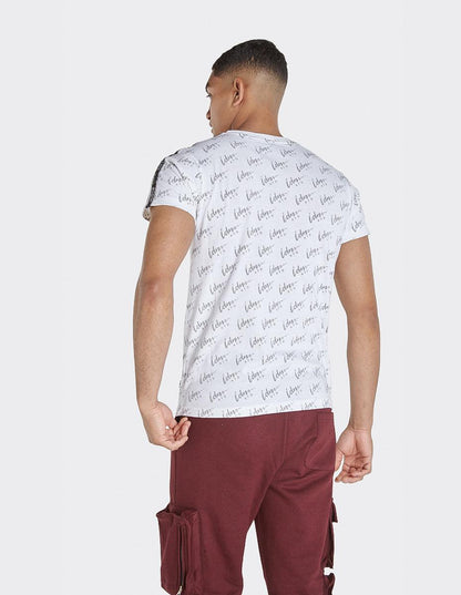 LDN ATTD White Signature All Over Print T-Shirts - London Attitude