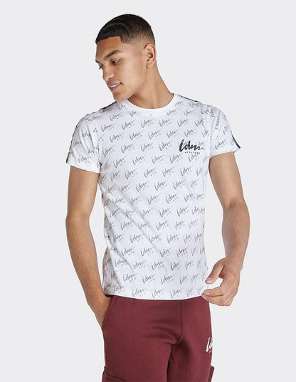 LDN ATTD White Signature All Over Print T-Shirts - London Attitude