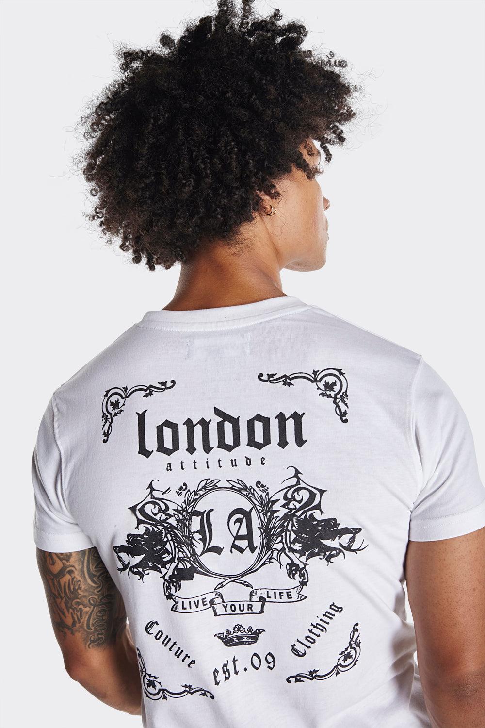 London Attitude Graphic Print T-Shirts in White - London Attitude
