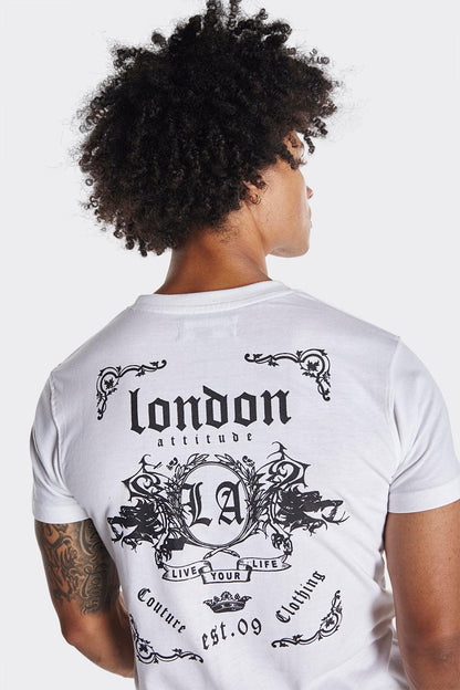 London Attitude Graphic Print T-Shirts in White - London Attitude