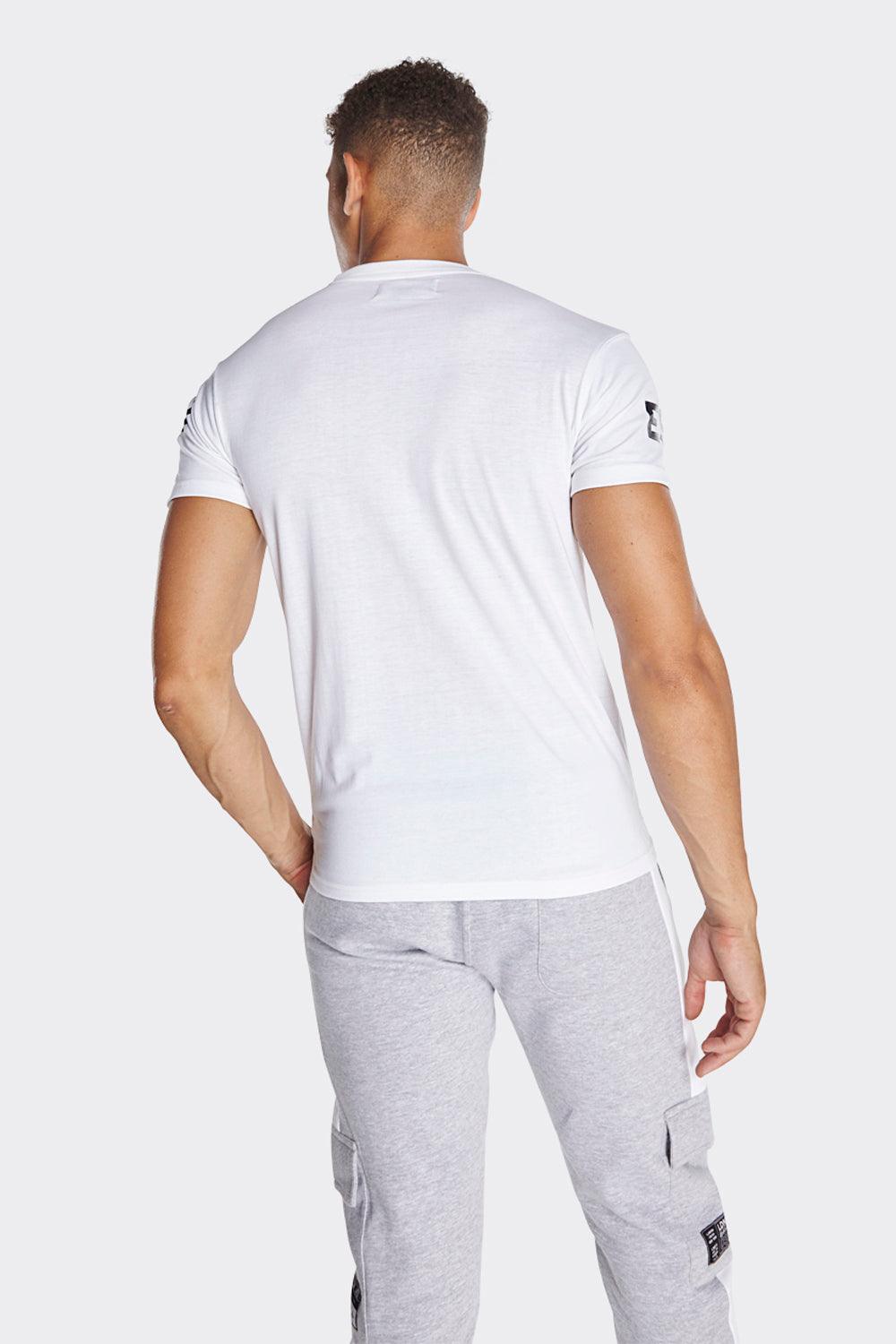 LDN World Wide Men's T-Shirt - White with Bold Black Print - London Attitude