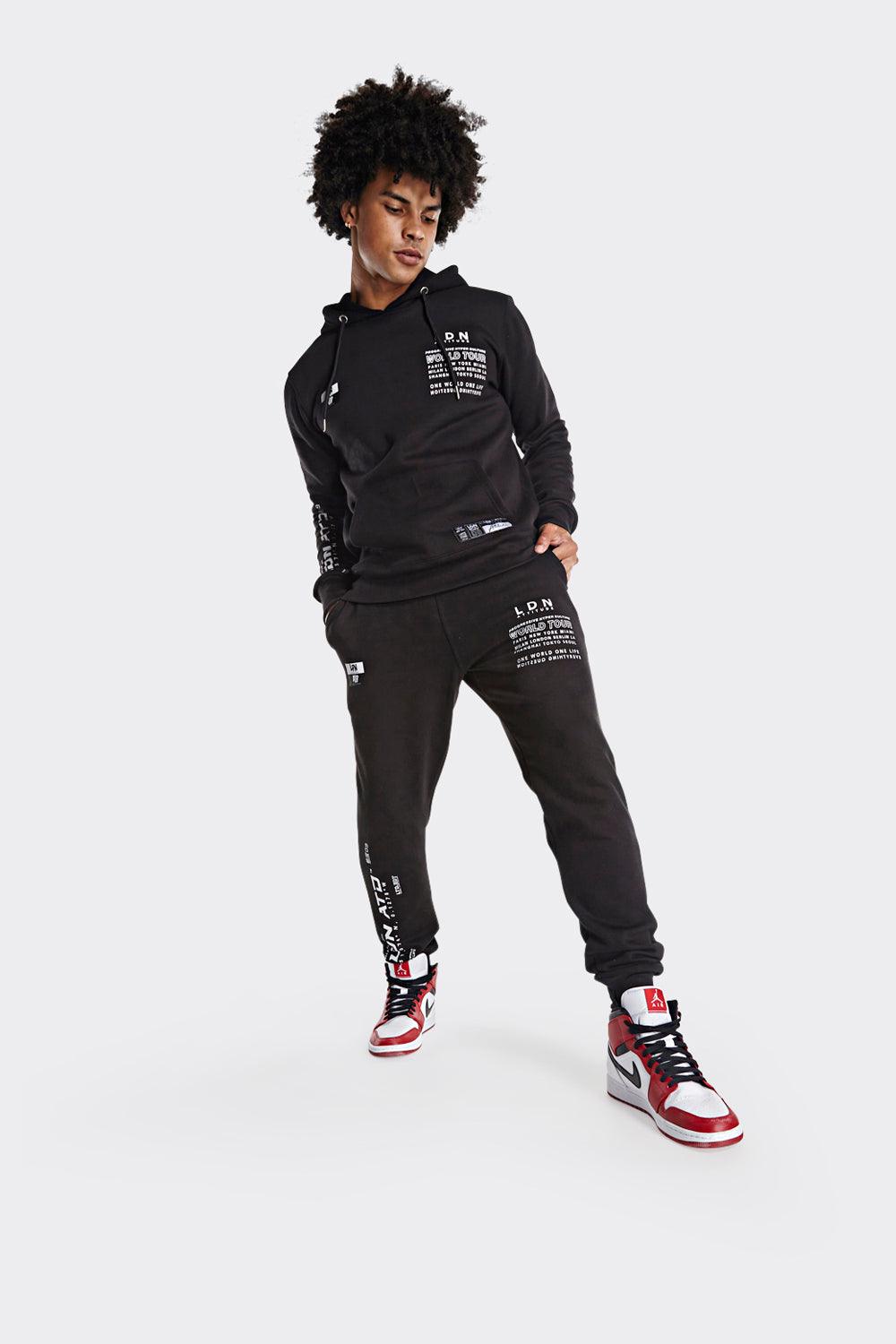 London Attitude World Tour Edition Joggers in Black - London Attitude