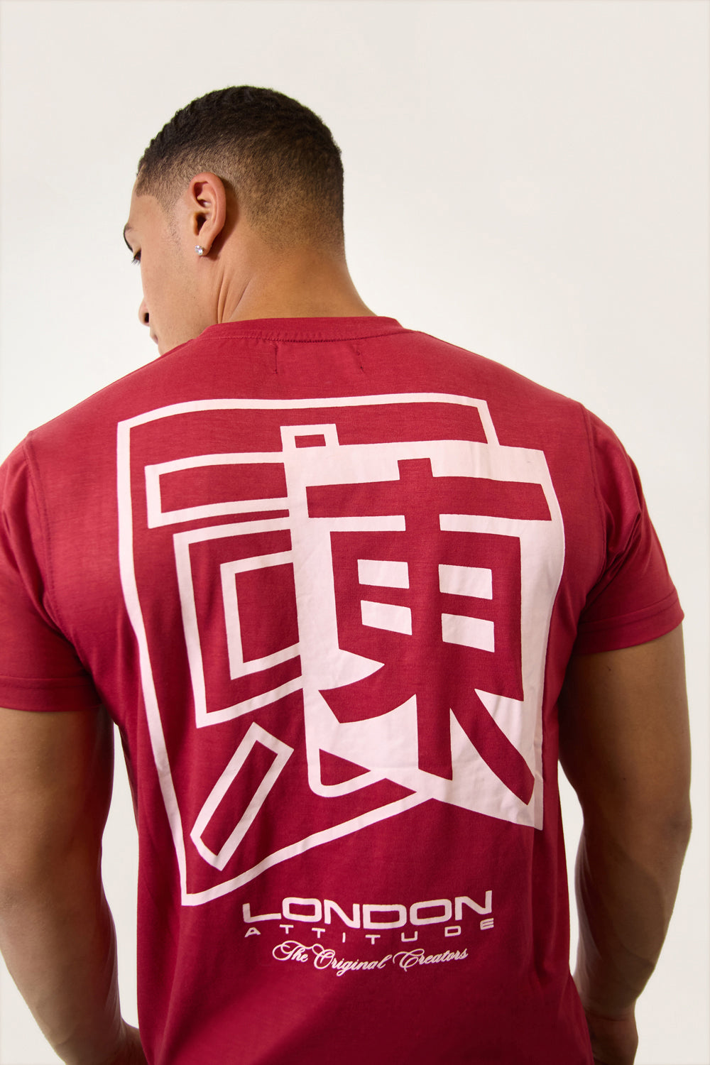 Maroon Japanese-inspired T-Shirt–The Original Creators Edition - London Attitude