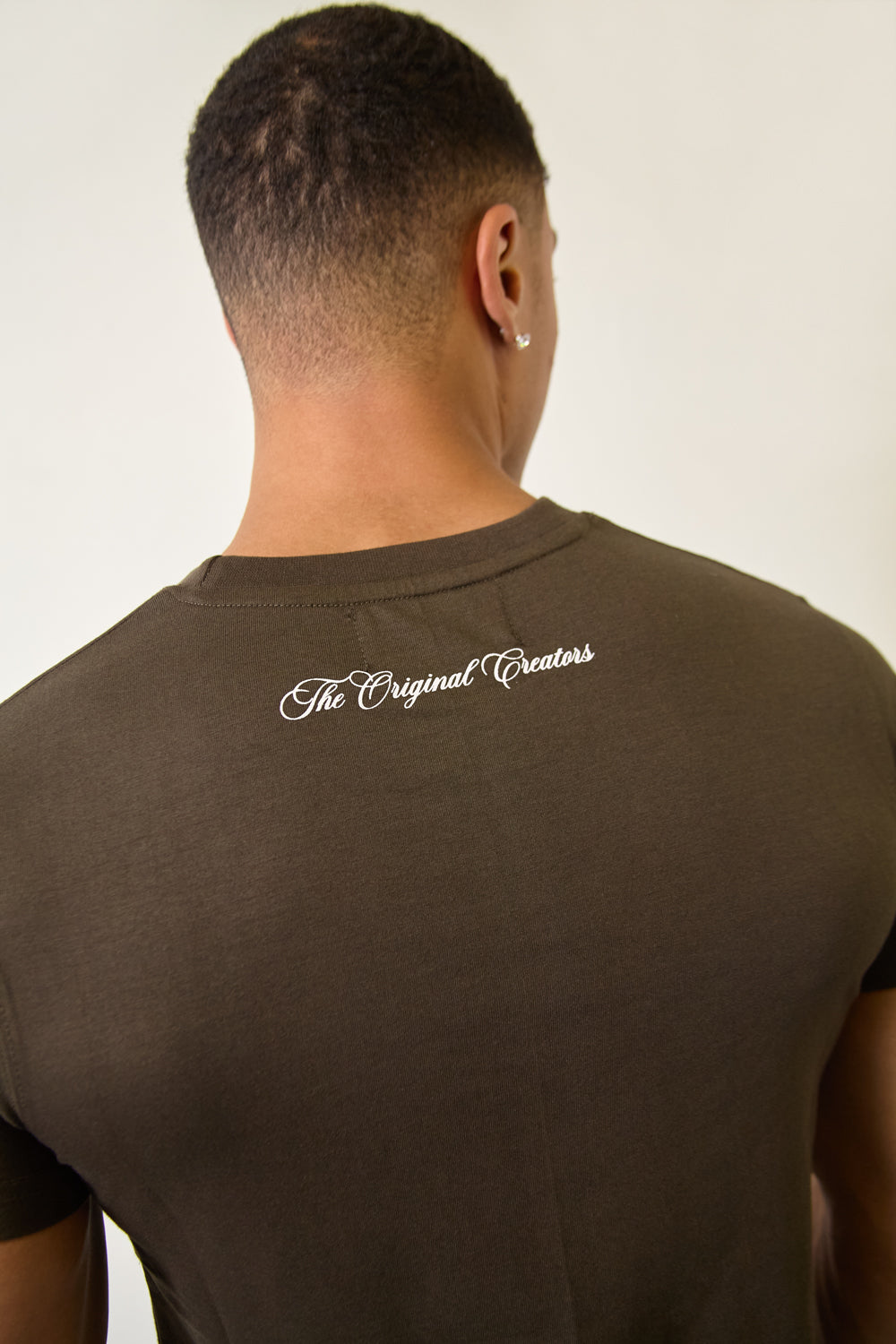 Khaki Crew Neck “New York 09” Graphic Regular Fit T-Shirt - London Attitude