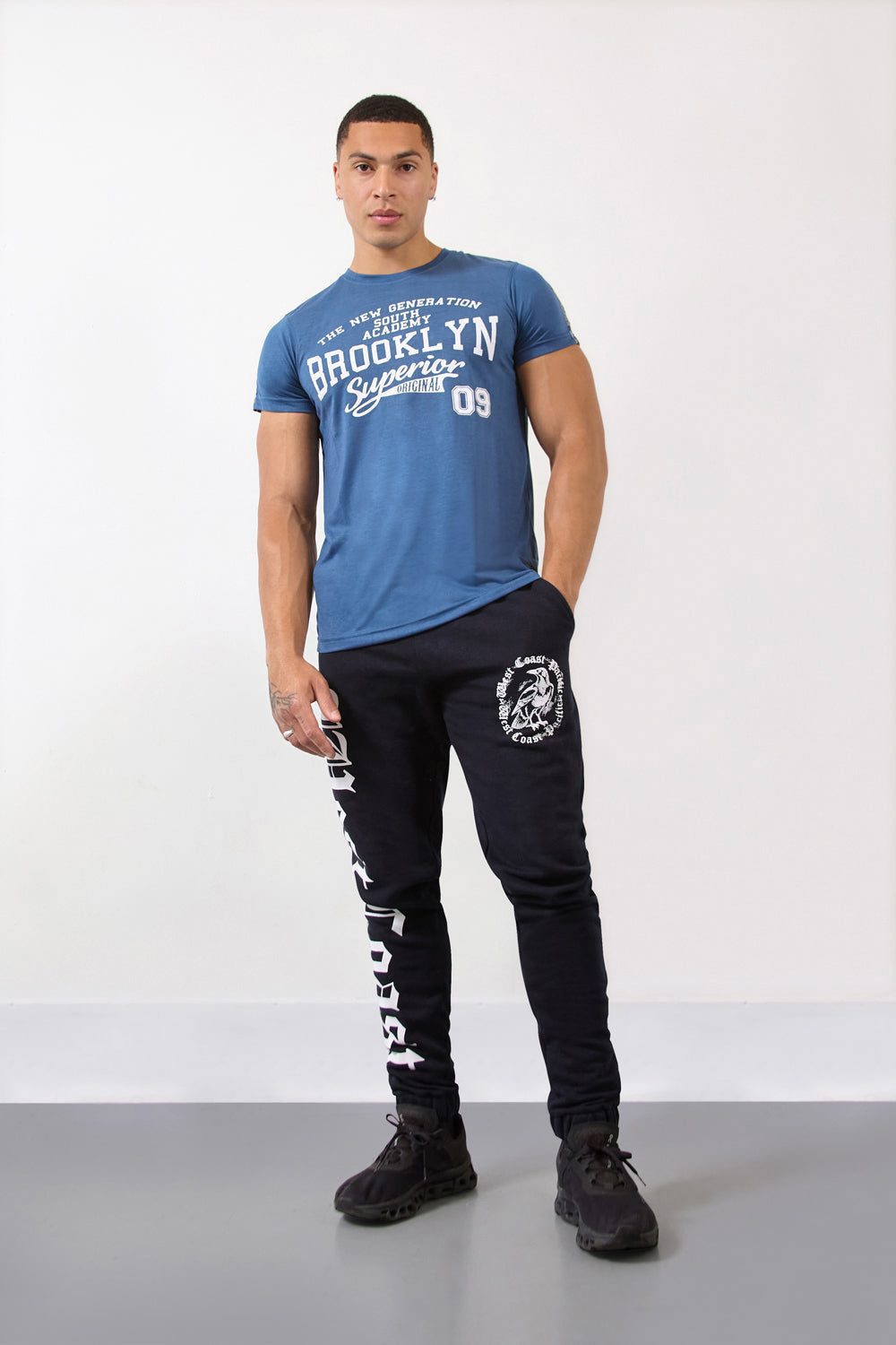 Teal Blue Brooklyn Superior Regular Fit T-Shirt - London Attitude
