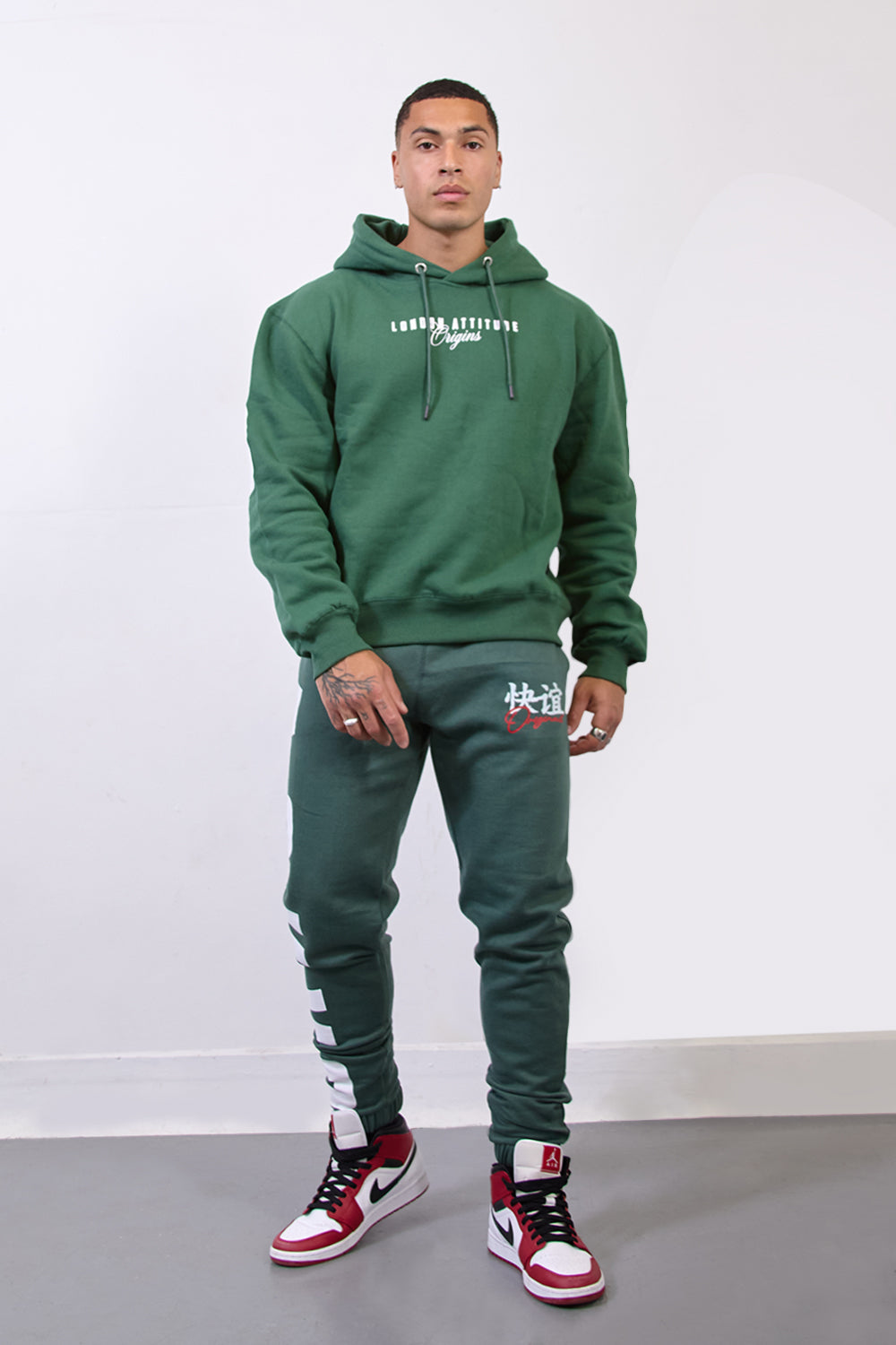 Green Relax Fit Streetwear Hoodie-Tokyo Edition - London Attitude