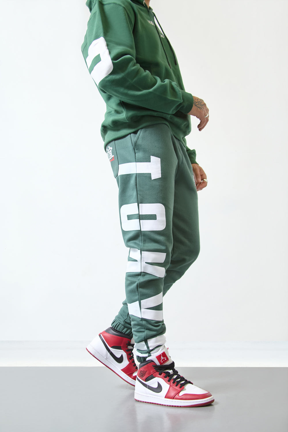 Green Tokyo Print Joggers-Tokyo Edition - London Attitude