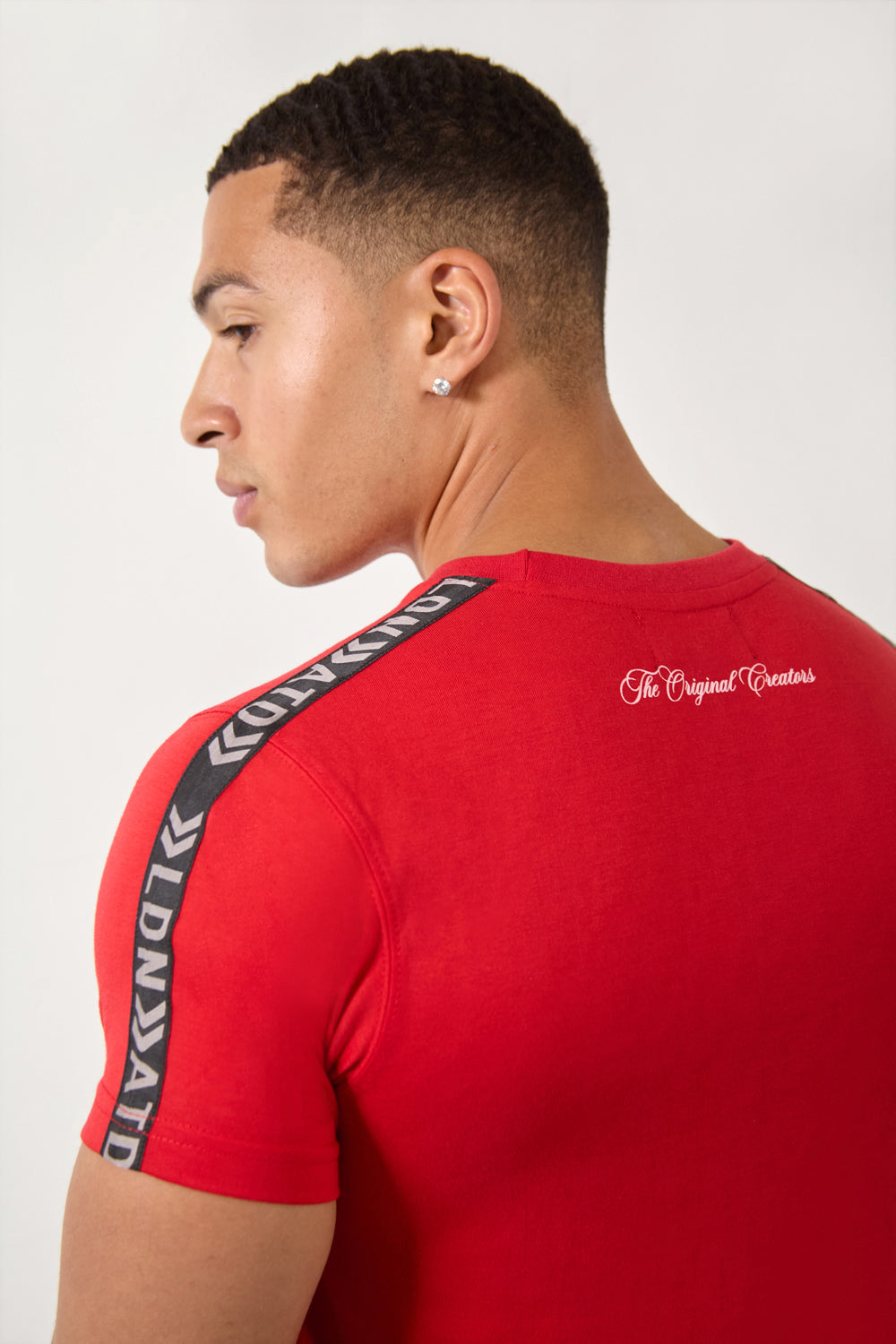 FREE Regular Fit Tape Red T-Shirt - London Attitude