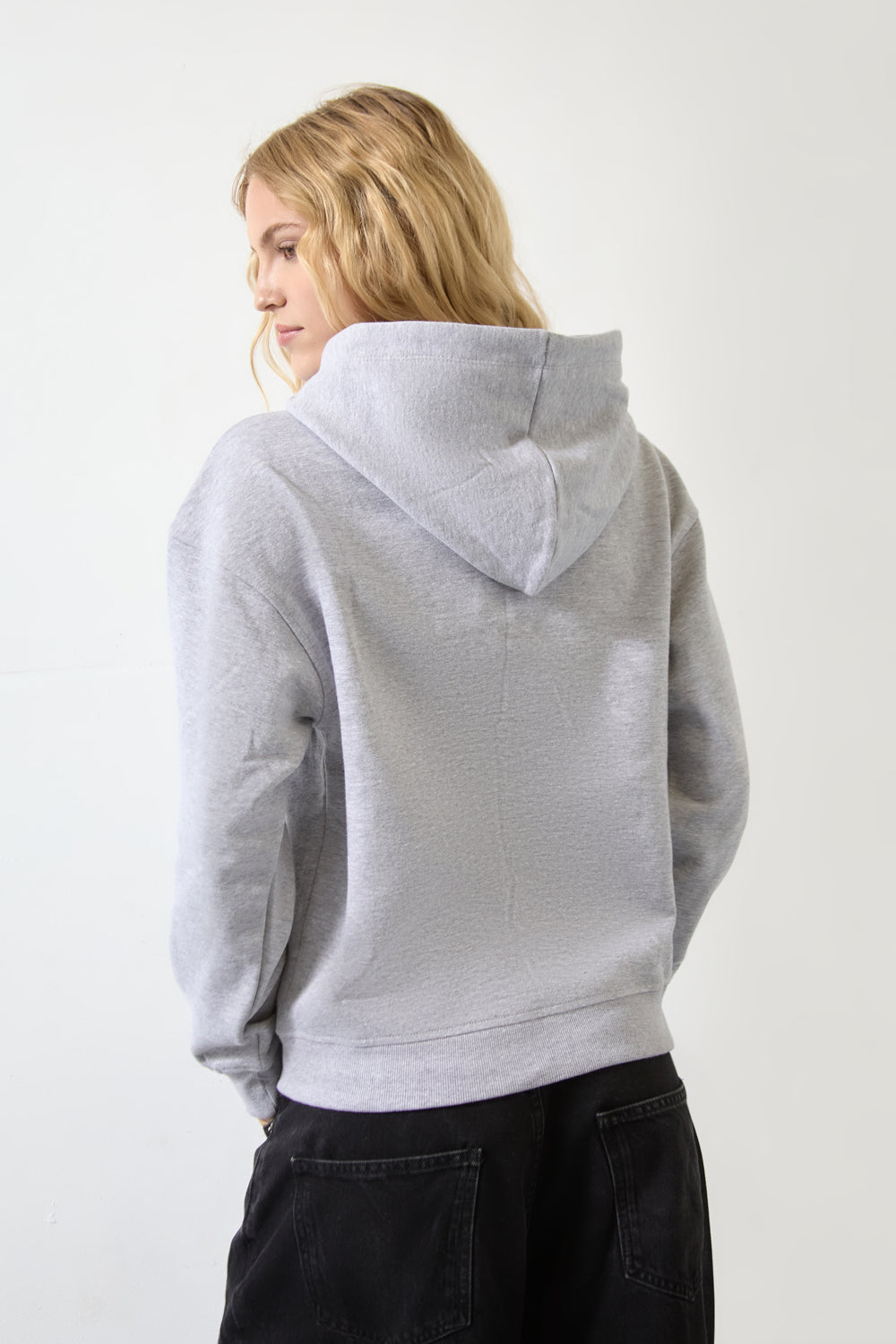 Women's Relaxed Fit "Los Angeles" Printed Hoodie Grey