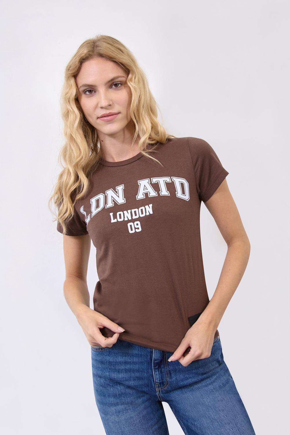 Women’s Brown “LDN ATD London 09” Graphic Tee