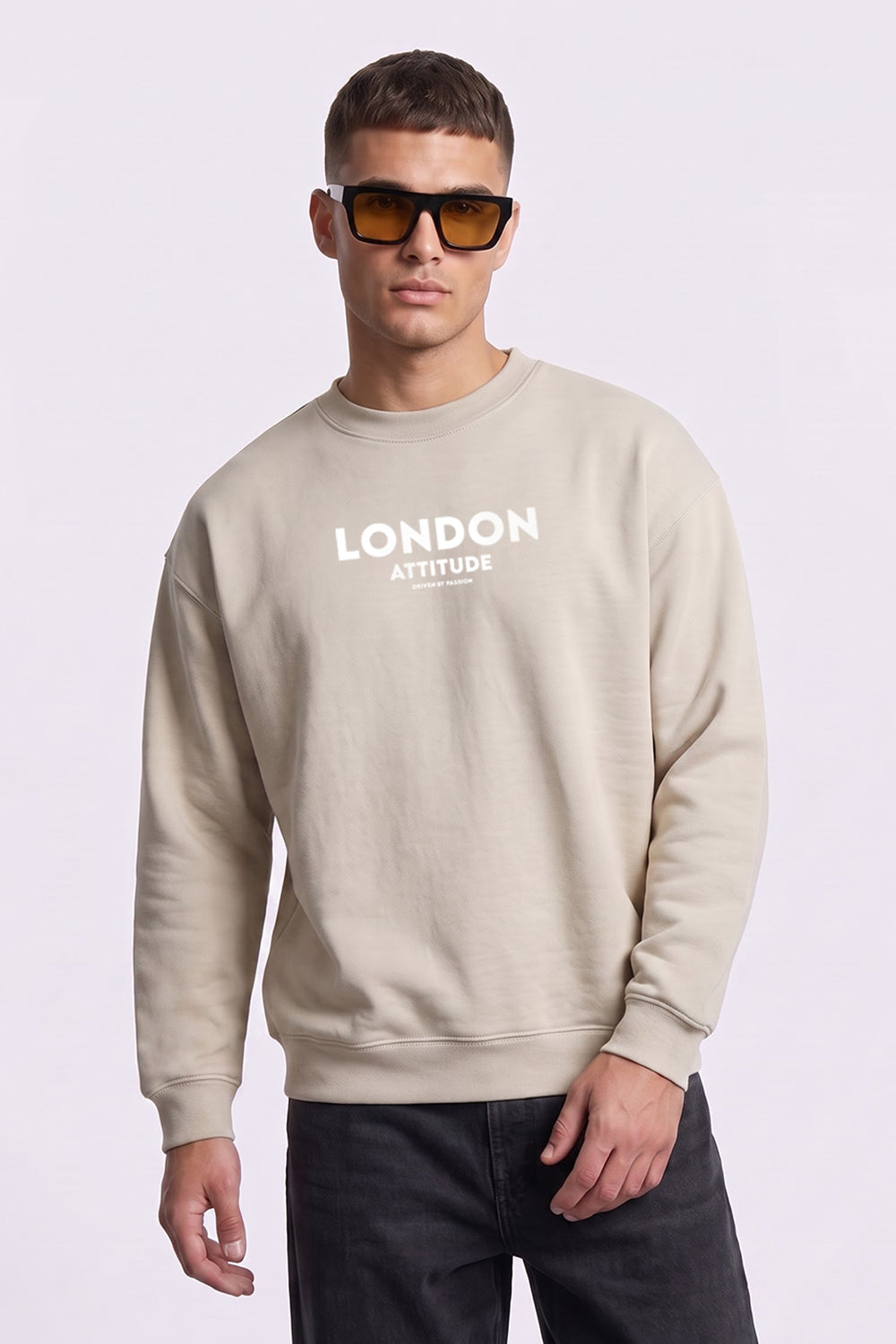Oversized Dragon Graphic Back Print Sweatshirt