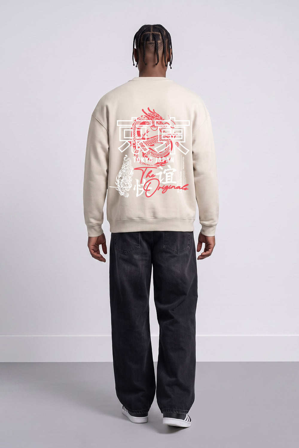 Relaxed Fit Tokyo Dragon & Tiger Sweatshirt