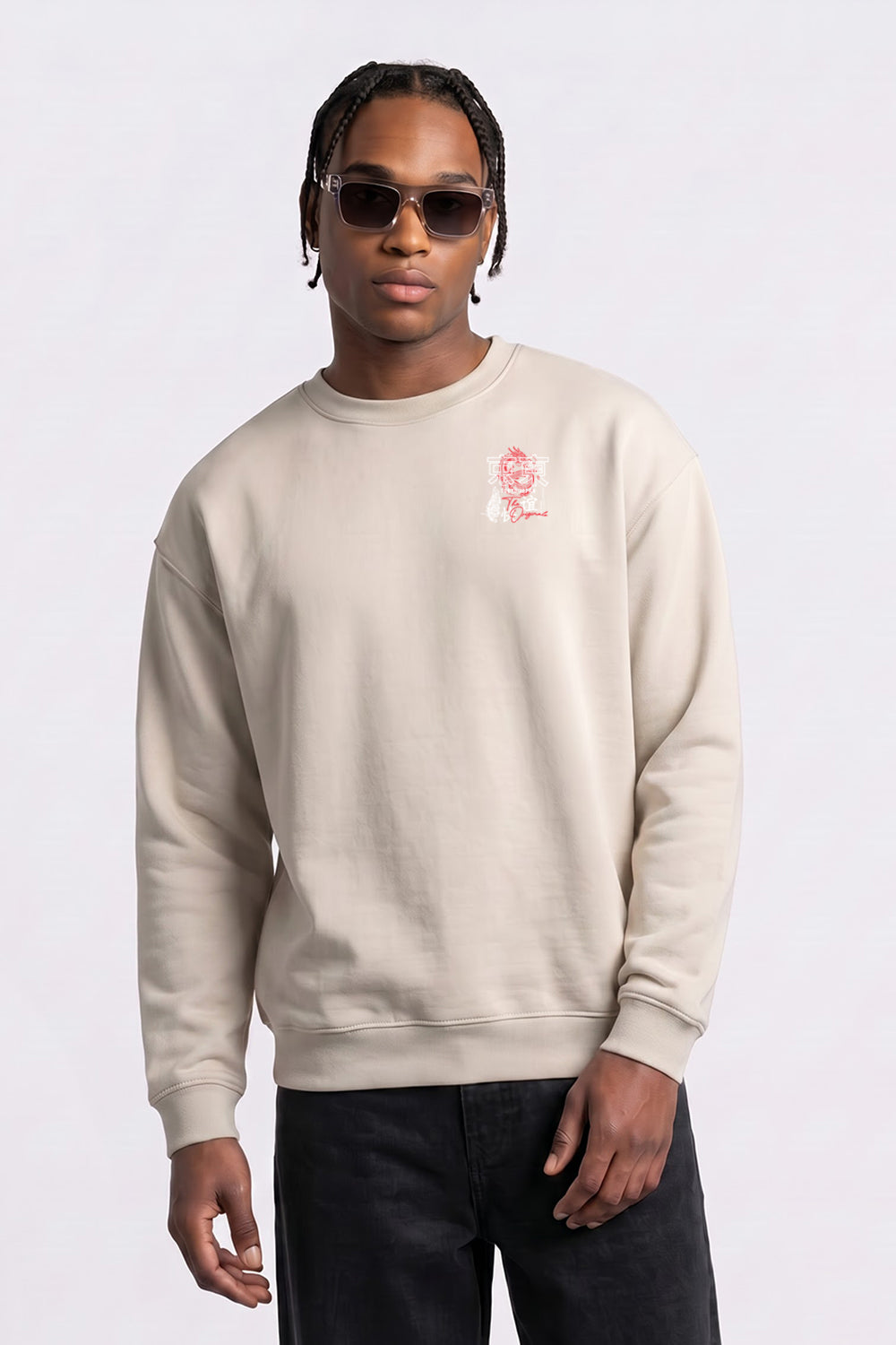 Relaxed Fit Tokyo Dragon & Tiger Sweatshirt