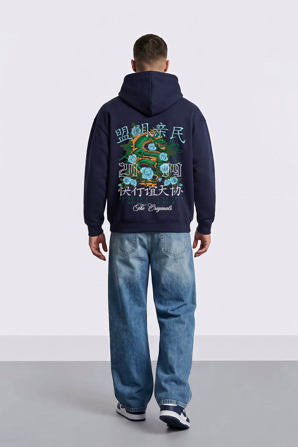 Relaxed Fit Dragon Graphic Hoodie