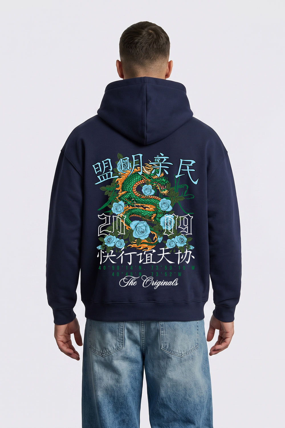 Relaxed Fit Dragon Graphic Hoodie