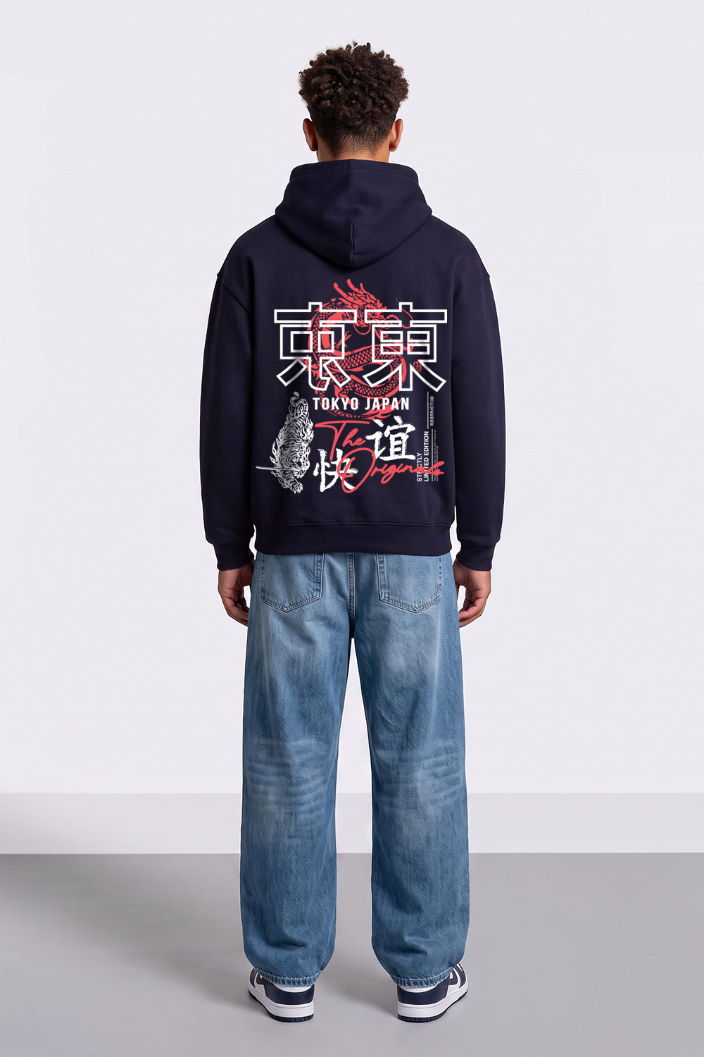 Relaxed Fit Tokyo Japan Graphic Hoodie