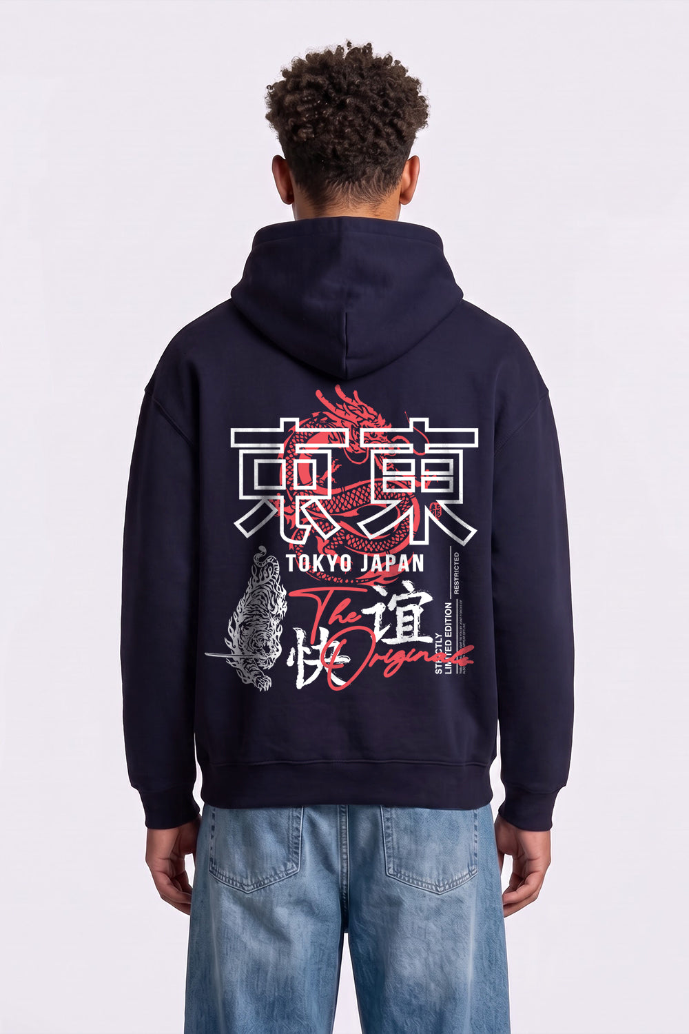 Relaxed Fit Tokyo Japan Graphic Hoodie