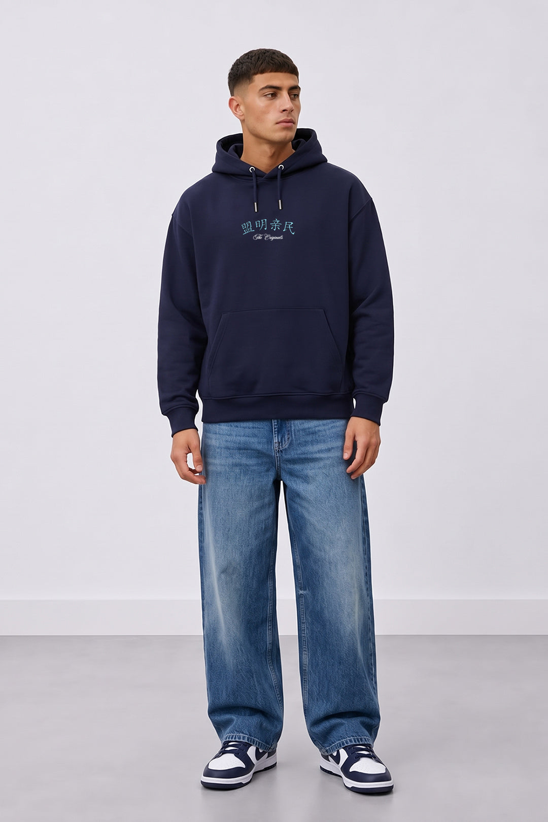 Relaxed Fit Heavyweight Japanese Dragon Graphic Hoodie