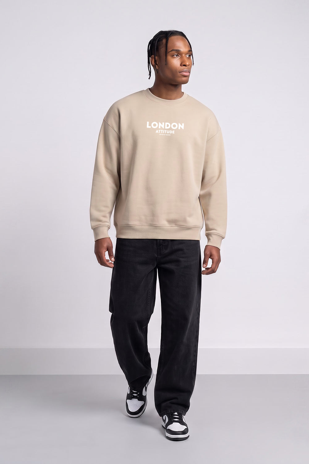 Oversized Dragon Graphic Back Print Sweatshirt