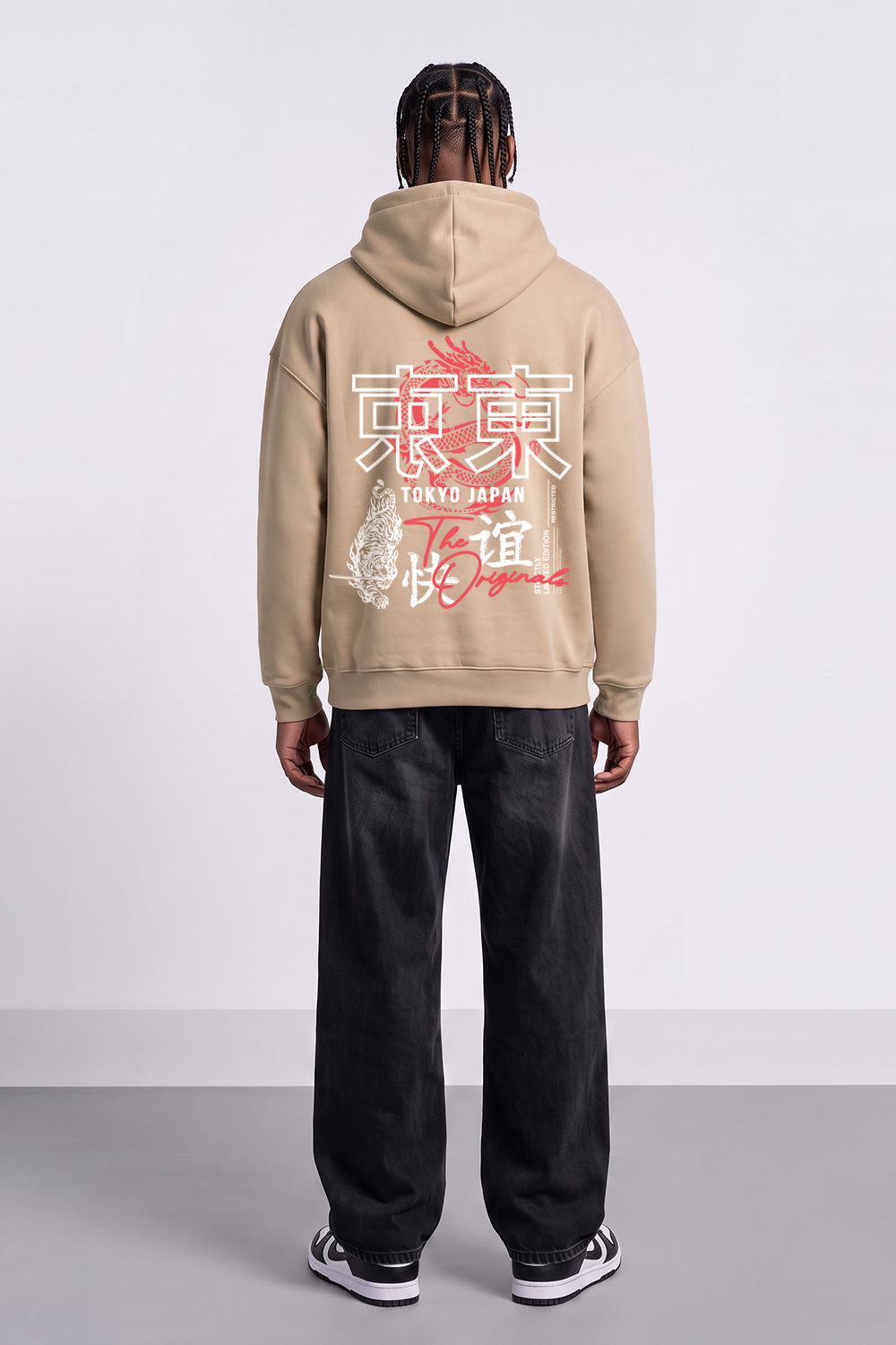 Relaxed Fit Tokyo Japan Graphic Hoodie