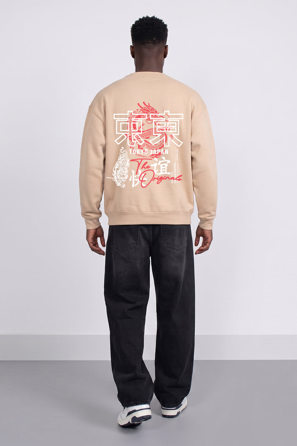 Relaxed Fit Tokyo Dragon & Tiger Sweatshirt