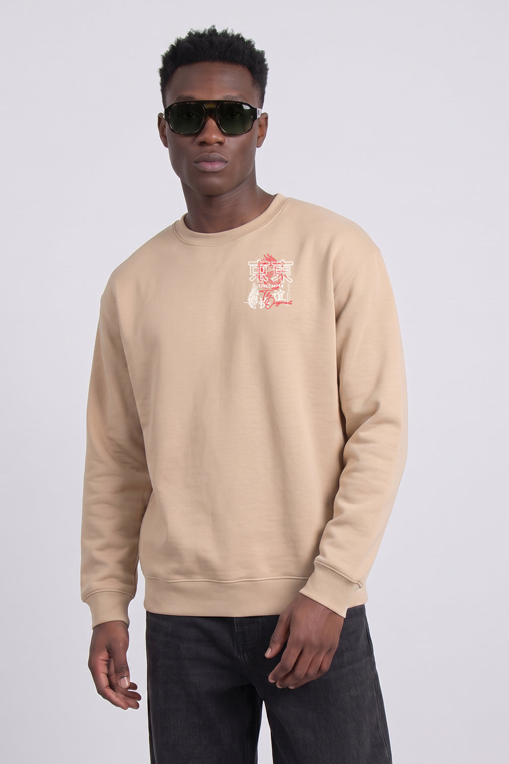 Relaxed Fit Tokyo Dragon & Tiger Sweatshirt