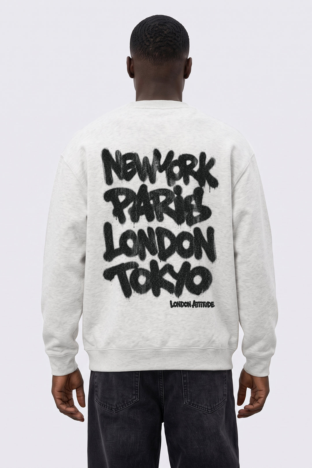 Relaxed Fit City Graffiti Graphic Sweatshirt