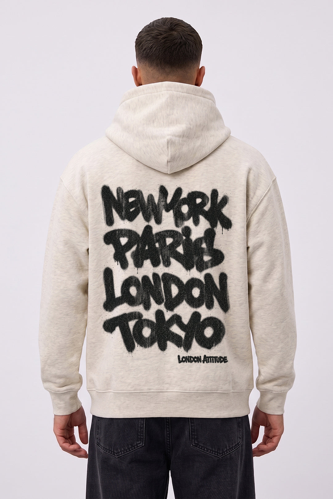 Relaxed Fit City Graffiti Graphic Hoodie