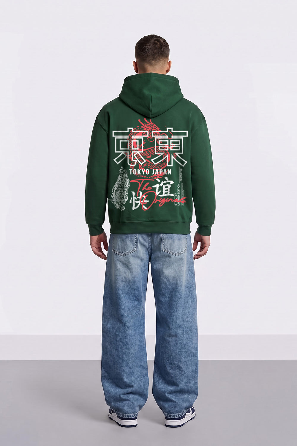Relaxed Fit Tokyo Japan Graphic Hoodie