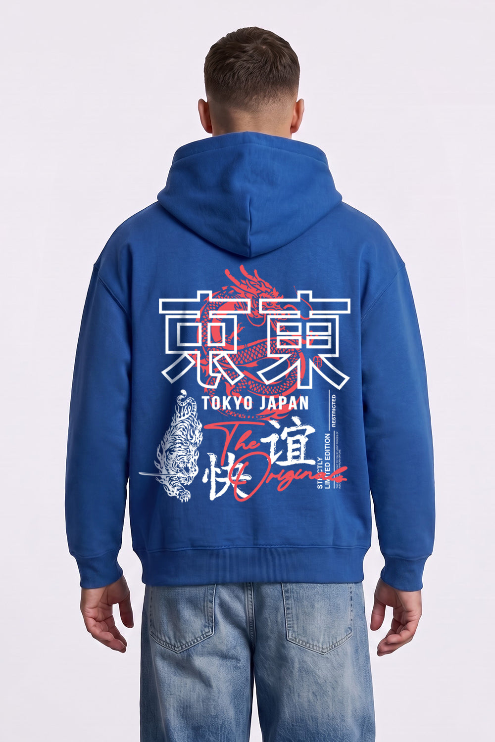Relaxed Fit Tokyo Japan Graphic Hoodie