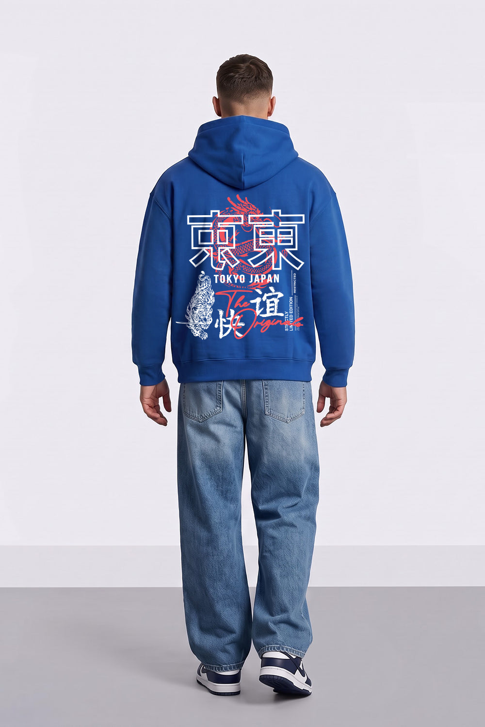 Relaxed Fit Tokyo Japan Graphic Hoodie
