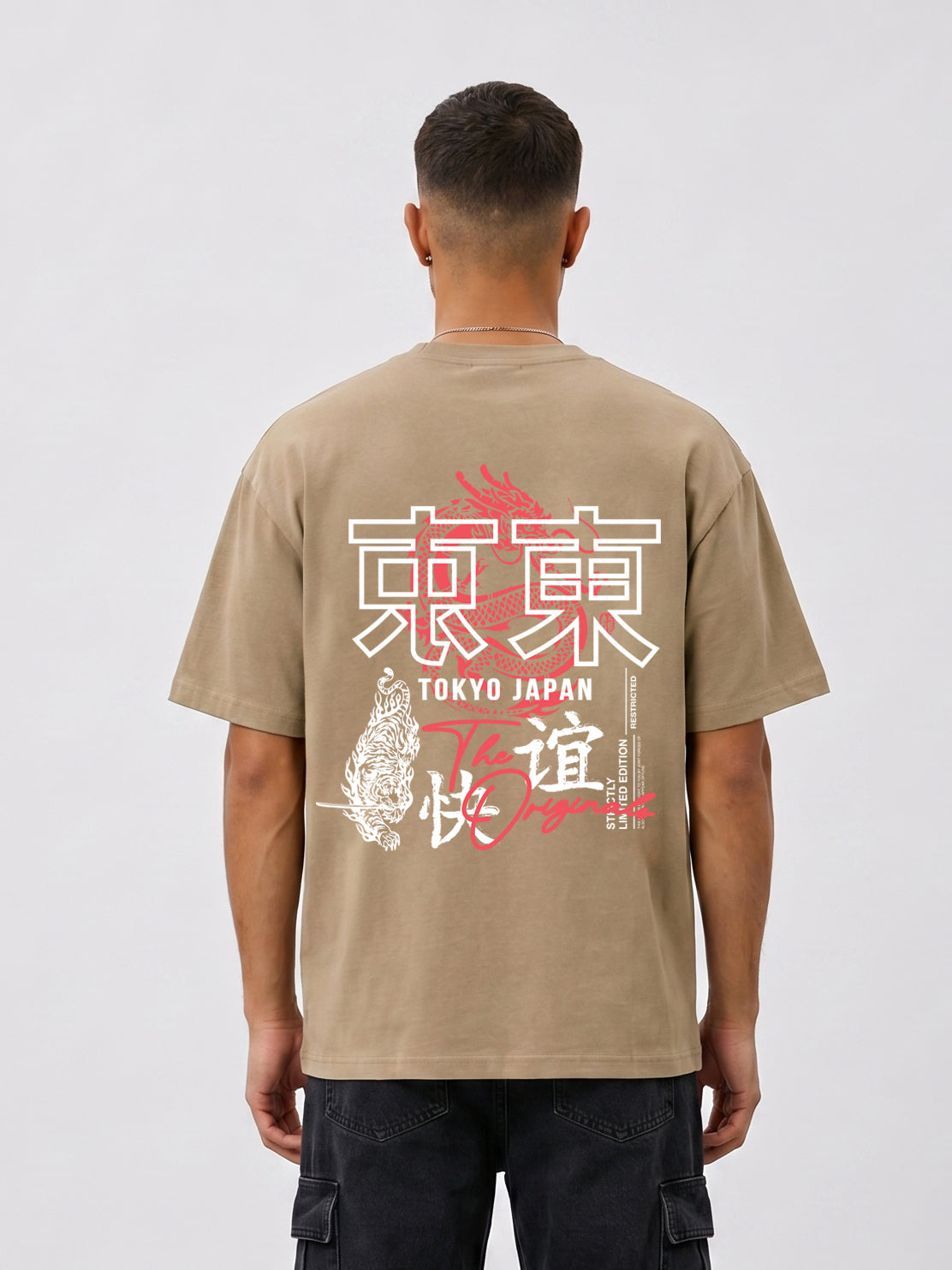 Tokyo Dragon Oversized Heavyweight Cotton T-Shirt