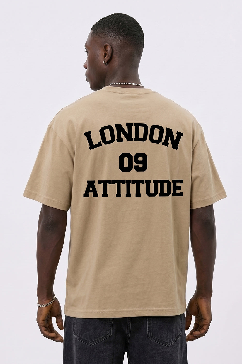 Oversized Heavyweight T-Shirt with Varsity Back Print