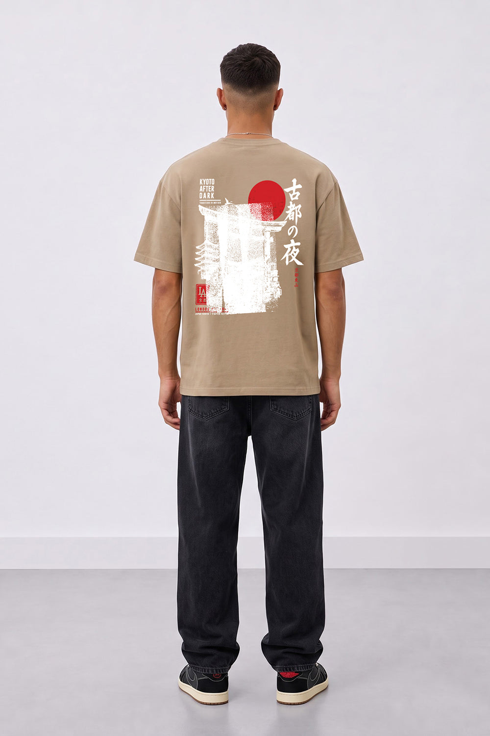 Kyoto After Dark Oversized Heavyweight Japanese Graphic T-Shirt