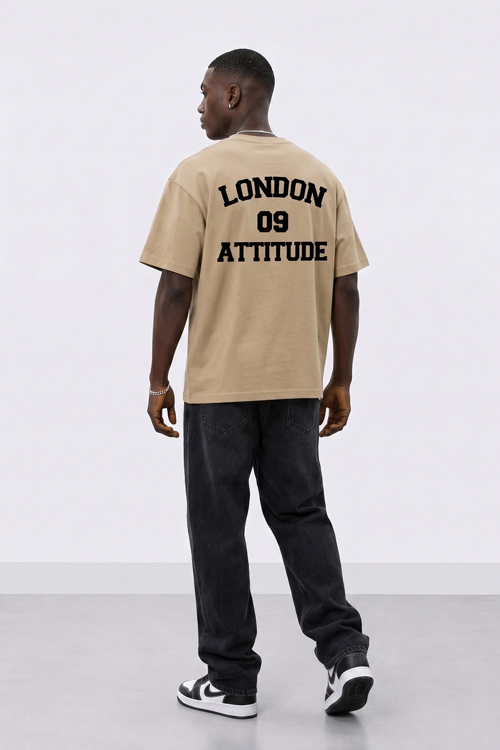 Oversized Heavyweight T-Shirt with Varsity Back Print